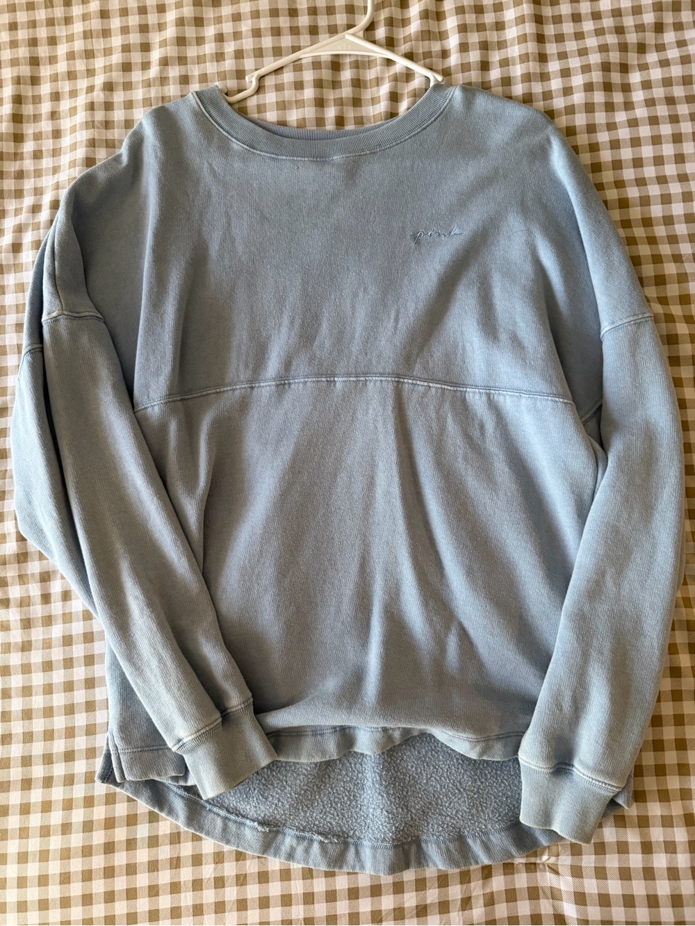 Victorias Secret pink Light Blue Women's Crewneck Sweater